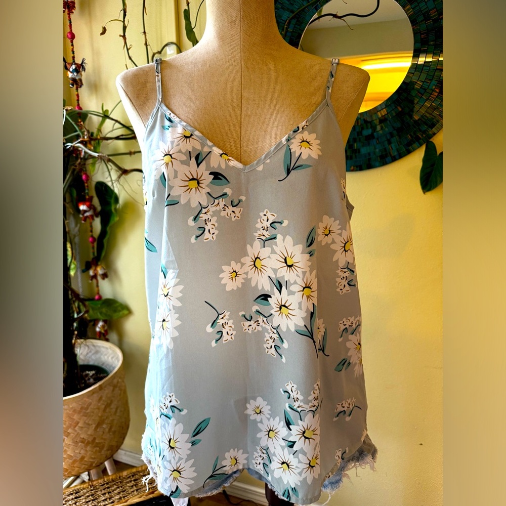 Light blue floral cami